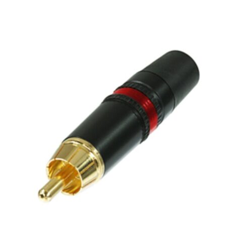 Neutrik NYS373-2 Phono plug with gold plated contacts Red