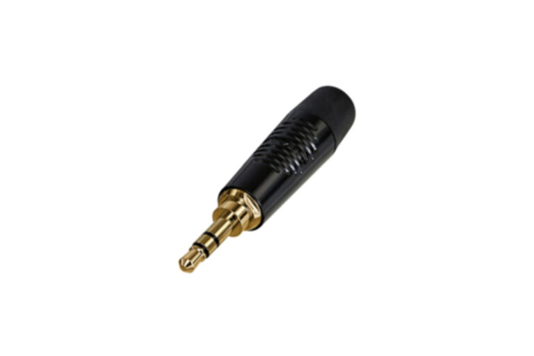 Neutrik RTP3C-B REAN 3.5mm Stereo Jack Plug, Gold Contacts, Black