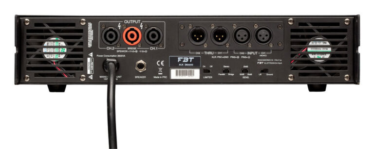 FBT Portable Sound AX 3000 2 Ch. Power Amp - 2x1500Wrms (4ohm) - 3000Wrms (8ohm bridge) - Image 2