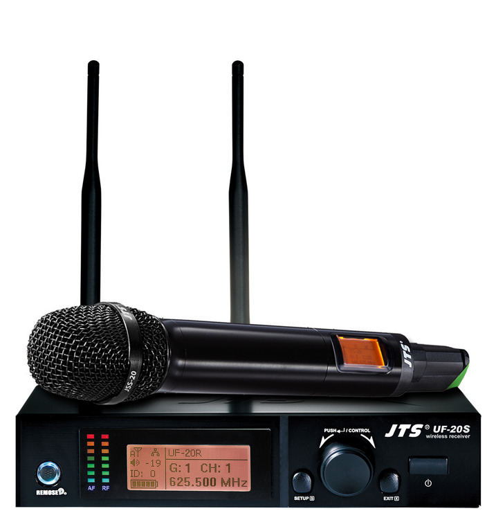 JTS UF-20S/JSS-20 UHF Single Channel Wideband True Diversity Handheld Wireless Microphone System