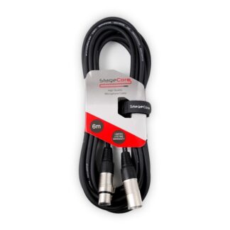 StageCore CORE350LU6BK Female XLR Connector - Male XLR Connector, Professional Audio Cable