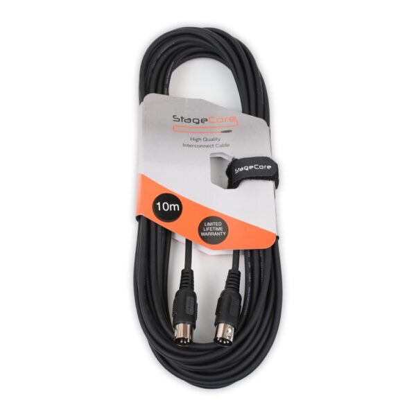 StageCore AIROH100LU10 5 pin DIN - 5 pin DIN, MIDI Professional Audio Interconnect Signal Cable