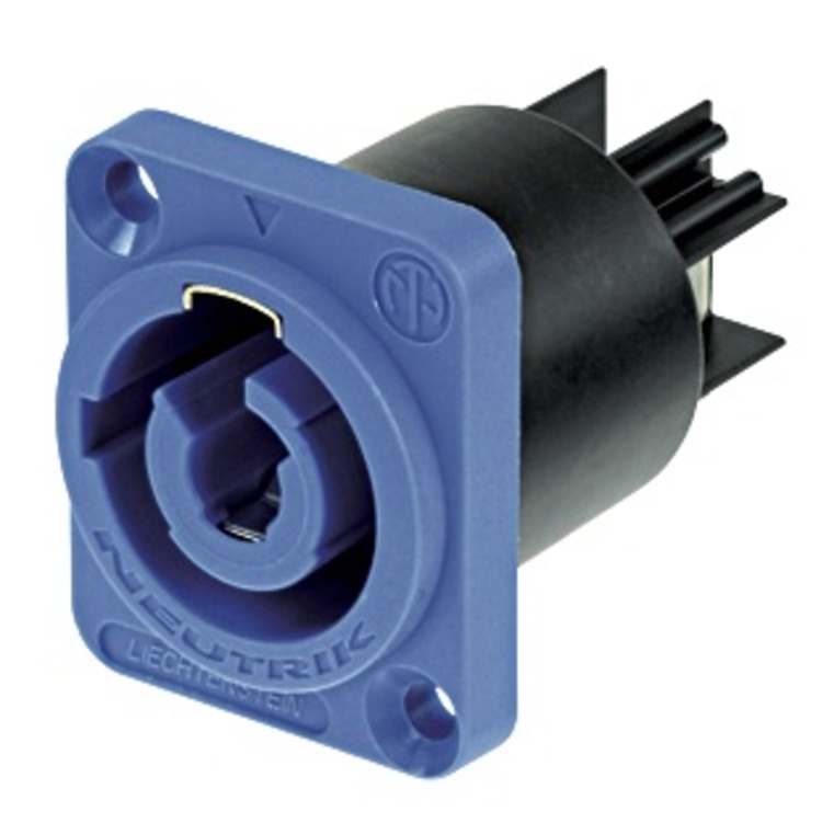 Neutrik NAC3MPXXA powerCON  - Air tight chassis connector, A-type for power-in, flat tab terminals