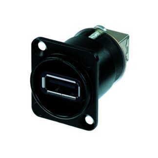 Neutrik NAUSB-W-B Reversible USB genderchanger - Black IP65