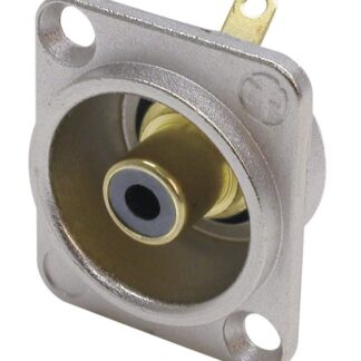 Neutrik NF2D-0 RCA Phono - Phono socket in nickel D-shape housing black