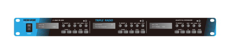 NewHank Triple Radio NEW 3x independent FM/DAB Tuners  in a 1 U housing