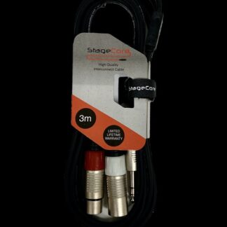 StageCore iCORE211LU3 1x 6.35mm Stereo Jack Plug - 1 x Male XLR and 1 x Female XLR