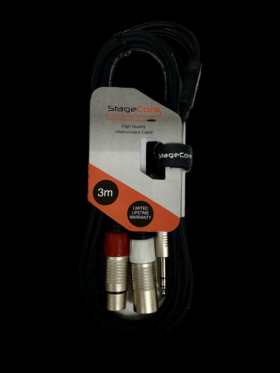 StageCore iCORE211LU3 1x 6.35mm Stereo Jack Plug - 1 x Male XLR and 1 x Female XLR