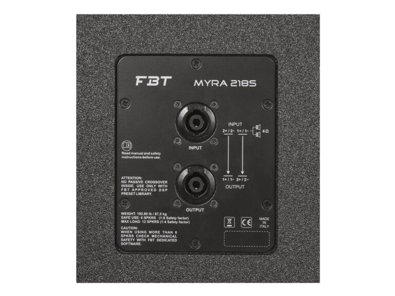 FBT Touring & Install MYRA 218S Reflex Loaded Active Subwoofer - 2x18" - 3000Wrms - Image 3