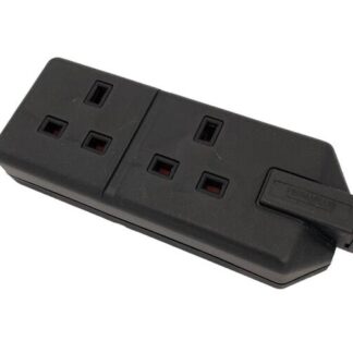 Masterplug ELS132B-01 Masterplug 2 Gang 13A HD TSKT BLACK