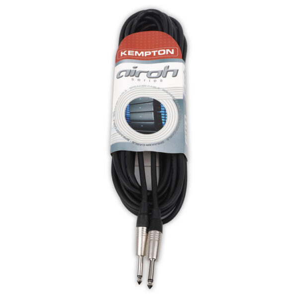 StageCore AIROH30LU10BK 6.35mm Mono Jack Plug - 6.35mm Mono Jack Plug, 2 x 1.5mm Professional Speaker Cable