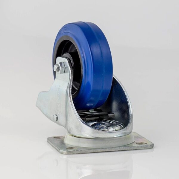 StageCore V0985-V6 Penn Elcom 100mm / 4" Blue Swivel Braked Castor - Image 3