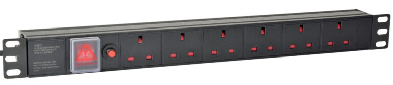 StageCore PDU6W 6 Way, Surge Protect PDU, 13A, 1U Rack Mountable