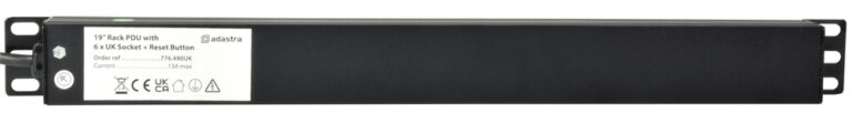 StageCore PDU6W 6 Way, Surge Protect PDU, 13A, 1U Rack Mountable - Image 3