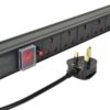 StageCore PDU6W 6 Way, Surge Protect PDU, 13A, 1U Rack Mountable - Image 2