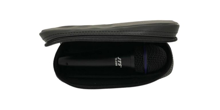 JTS TX-8WS Dynamic Microphone without on/off switch in PVC leather style pouch - Image 2