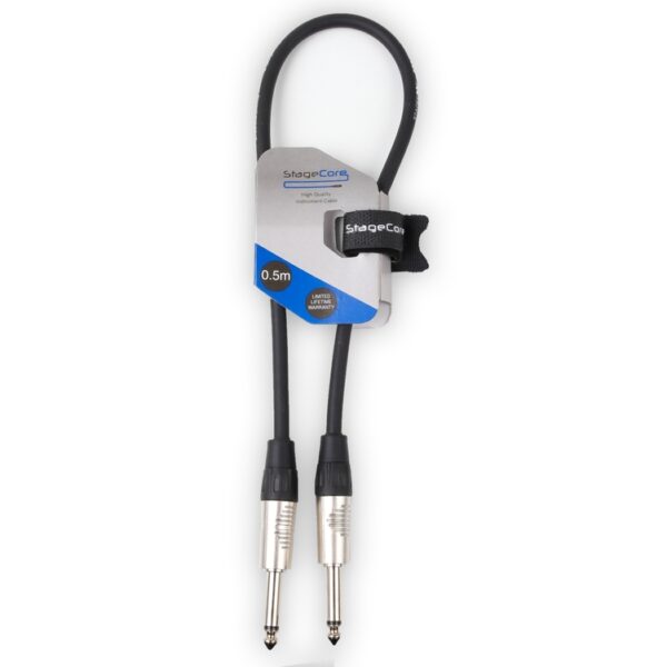 StageCore CORE100LU05-BK StageCore Pre-made 6.35mm-6.35mm Mono Jack Instrument Cable, LU05, BLACK