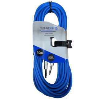 StageCore CORE100LU10-BL 6.35mm Mono Jack Plug - 6.35mm Mono Jack Plug, Instrument Cable, 10MT