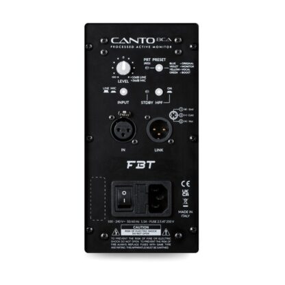 FBT  CANTO 8CA B FBT 2-way Coax Active speaker - 8" + 1" - 200Wrms+100Wrms. Black - Image 5