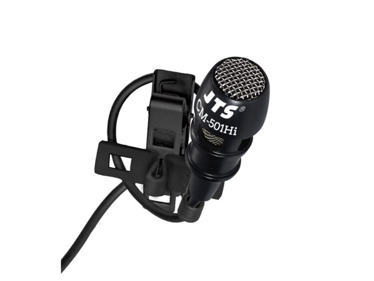 JTS CM-501Hi Condenser Uni-directional Lavalier Microphone (Hi Sensitivity) Black