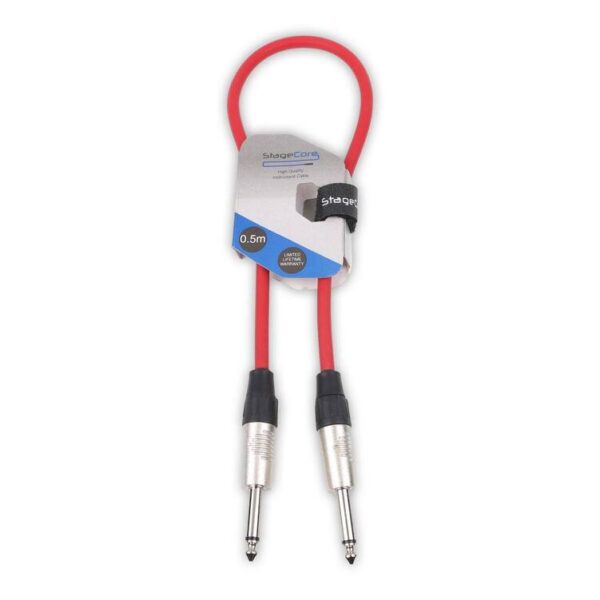 StageCore CORE100LU05-RD StageCore Pre-made 6.35mm-6.35mm Mono Jack Instrument Cable, LU05, RED