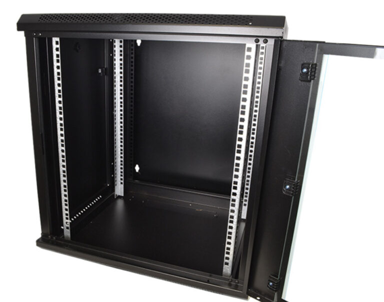 COBRA CWR-960 Wall Mounting Metal 19" Rack Cabinet Glass Door 9U 600mm Deep, Black, Complete Assembled - Image 4