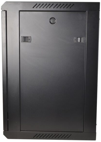 COBRA CWR-1245 Wall Mounting Metal 19" Rack Cabinet Glass Door 12U 450mm Deep, Black, Complete Assembled - Image 2