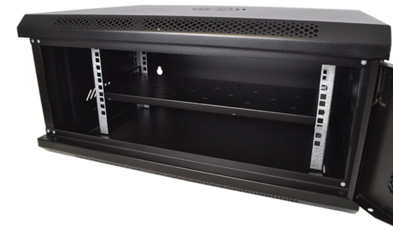 COBRA CWR-660 Wall Mounting Metal 19" Rack Cabinet Glass Door 6U 600mm Deep, Black, Complete Assembled - Image 3