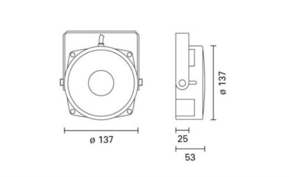 FBT  AQUA 30 DNH IP68 underwater ABS wall mount. recessed speaker - 20W - Blue - Image 3