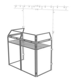 Ultimax DJBoothGP-WH DJ Booth Goal Post System with Carry Bag in White