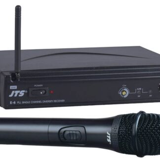JTS E-6/E-6TH UHF single channel PLL diversity receiver with handheld transmitter