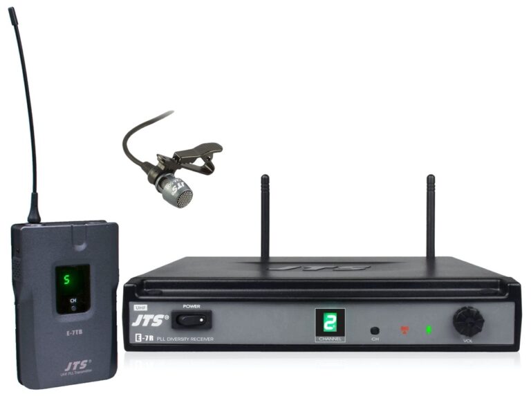 JTS E-7/E-7TBD+CM-501 UHF single channel PLL diversity receiver with bodypack transmitter+lavalier microphone