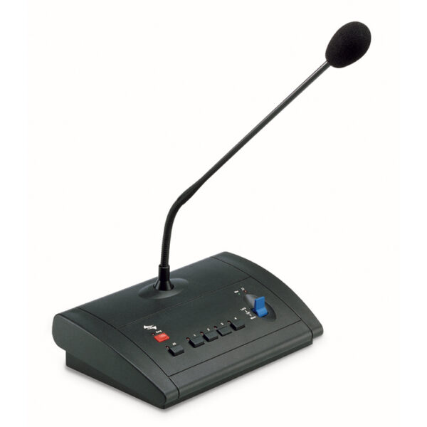 FBT Audio Contractor MB-T 8004 Microphone console with gooseneck. switch, 4 zones, emergency buttons.