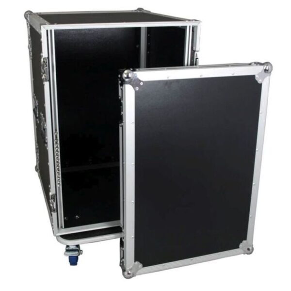 COBRA FC55 19" 16U Standard rack case. 9/10mm plywood.  Depth: 520mm. Lids: 70mm.  W/Wheels - Image 2