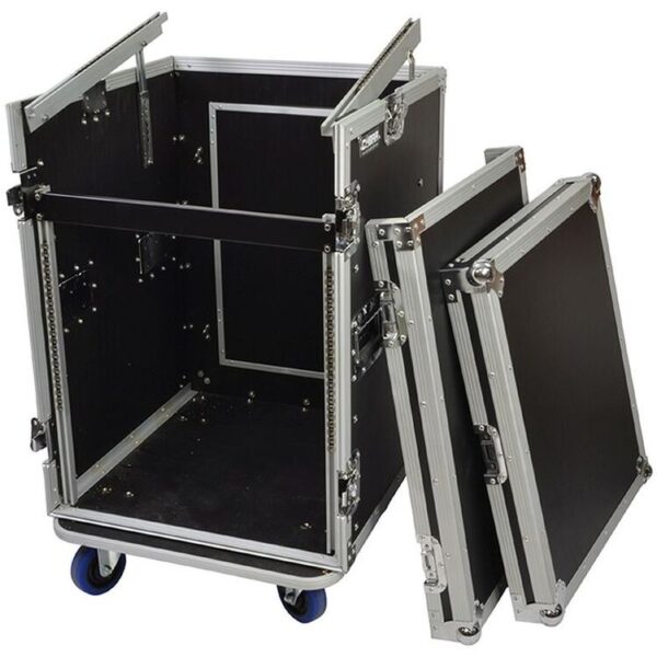 COBRA FC69 19" 10U slant/12U usable vertical, with wheels.