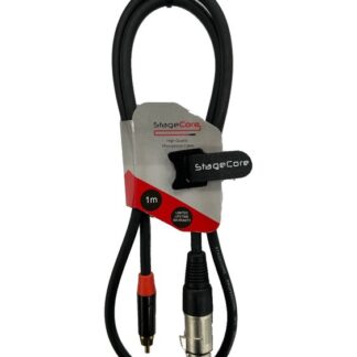 StageCore CORE170LU1BK  Female XLR Connector - Male RCA Phono Plug, Professional Audio Cable