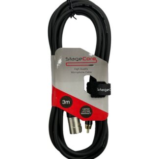 StageCore CORE170LU3BK Female XLR Connector - Male RCA Phono Plug