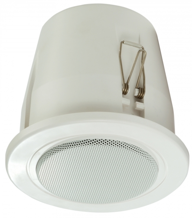 FBT Audio Contractor MCSL006/TWP Weatherproof ABS in-ceiling spk-4"-6W/3Wrms power taps,100V line tr