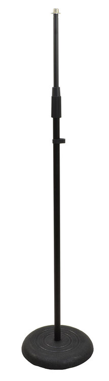 StageCore MSA 400BK Straight Microphone Stand with heavy, round cast-iron base