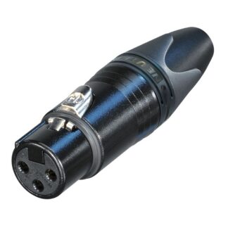 Neutrik NC3FXX-B 3 pole cable connector, female (gold contacts)