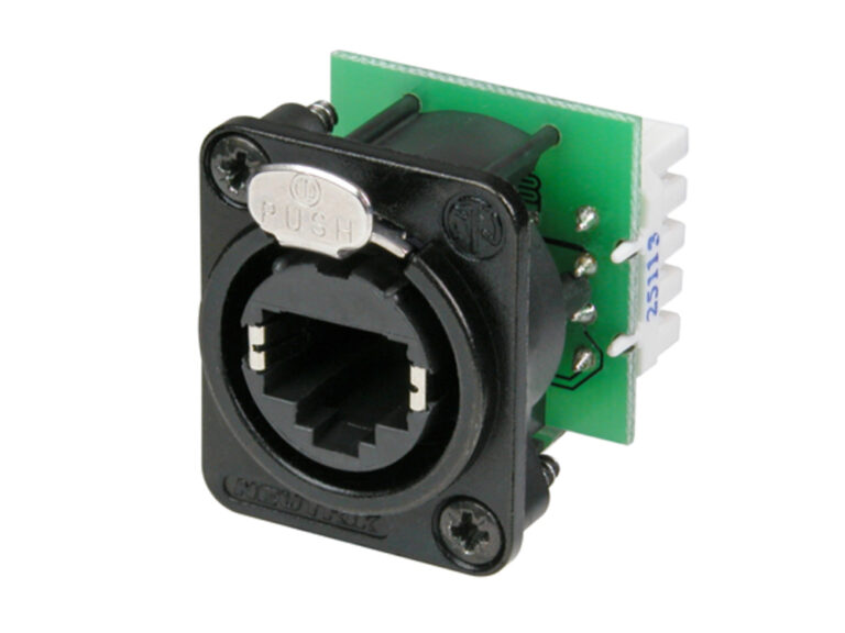 Neutrik NE8FDV-YK-B Ethercon - Panel mount receptacle with IDC terminals