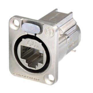 Neutrik NE8FDX-Y6 etherCON - D-shape CAT6A panel connector, shielded, IDC termination