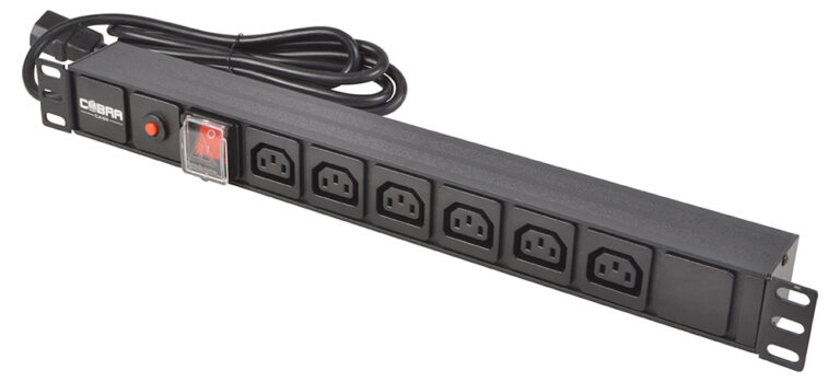 COBRA CW-PDU02 19" PDU with 6 x IEC Socket to IEC Plug, 1.8m Cable - Image 2