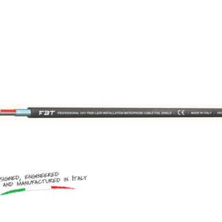 StageCore M422 Professional OFC Installation Microphone Cable - 2x0.22mm  AWG PVC Flex OD4mm, Black (100mt reel)