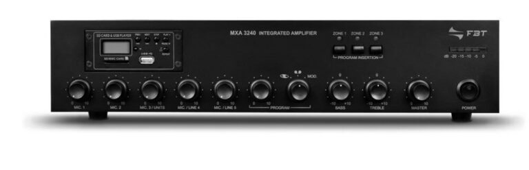 FBT Audio Contractor MXA3120 Integrated mixing amplifier - 120Wrms - Output for selected zones - 230V/115V