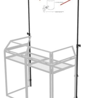Ultimax DJBoothLP-WH DJ Booth Lighting Pole with Spigots and carry bag, White