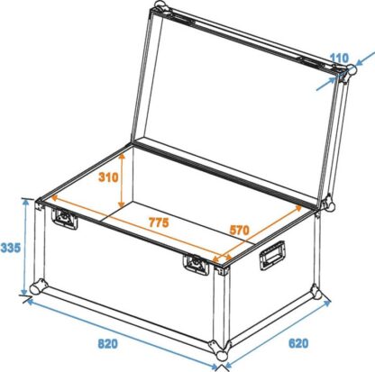 COBRA FC75 Stacking Case 800 x 600 x 430mm - Image 4