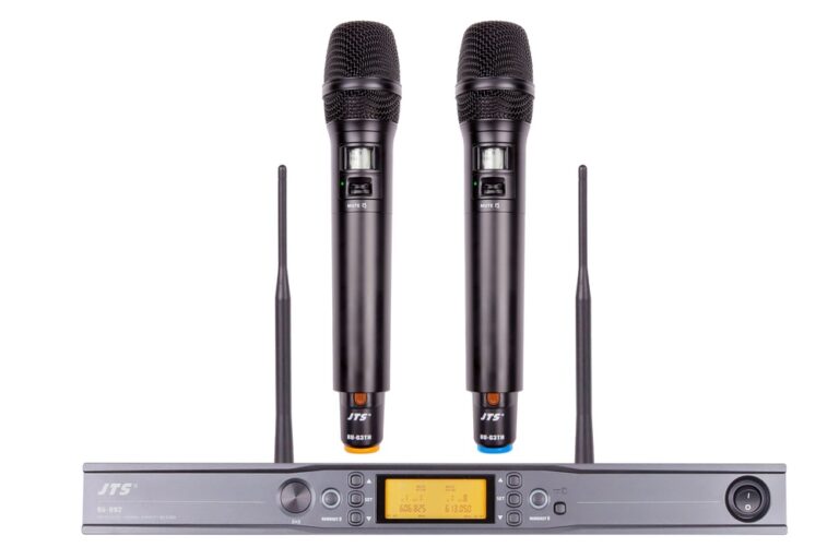 JTS RU-992/RU-G3THx2 UHF Diversity Dual Channel Handheld Wireless Microphone System with Remoset U