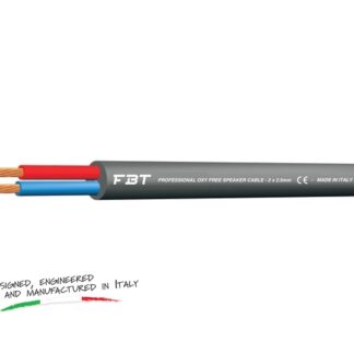 StageCore S225 Professional OFC Speaker Cable Black  - Cond.2x2,5 PVC Flex, OD8,4mm (100mt reel)
