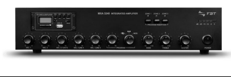 FBT Audio Contractor MXA3240 Integrated mixing amplifier - 240Wrms - Output for selected zones - 230V/115V